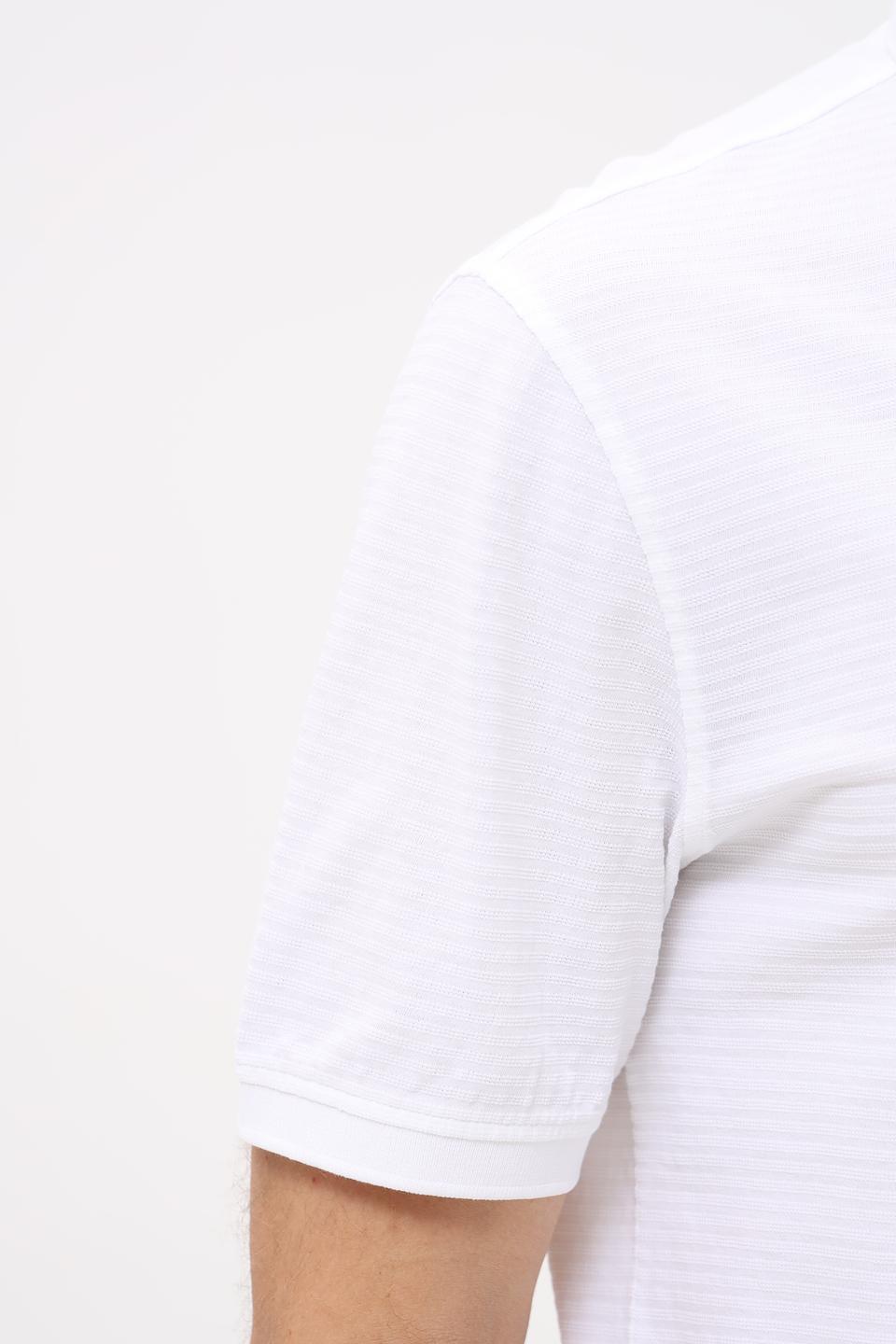 Поло Bugatti белый с фактурой