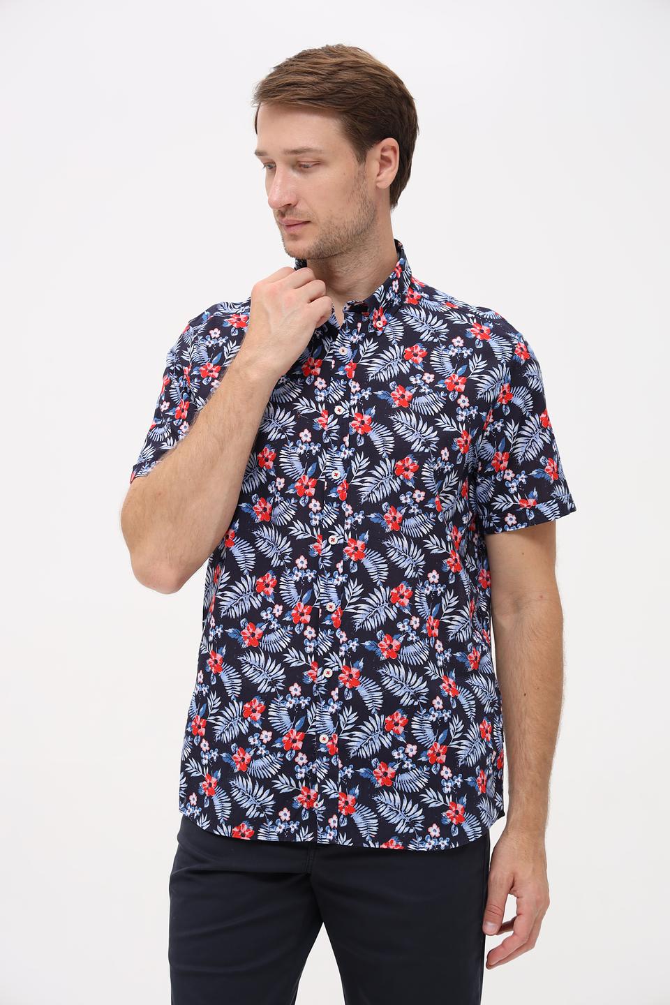 Рубашка Bugatti с цветочным принтом