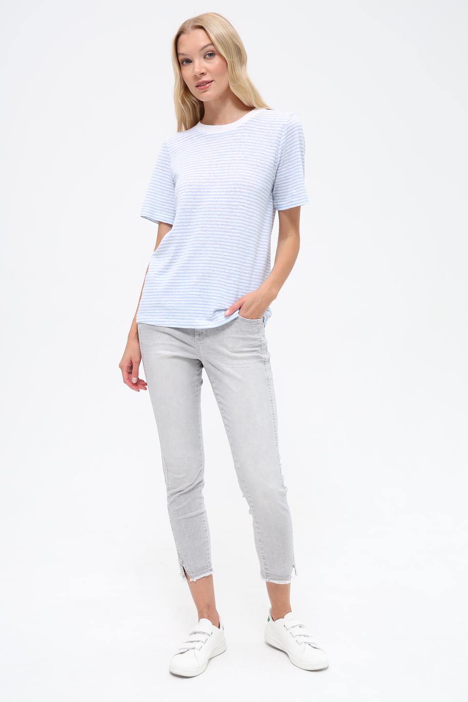 Джинсы Angels серый с необработанным краем