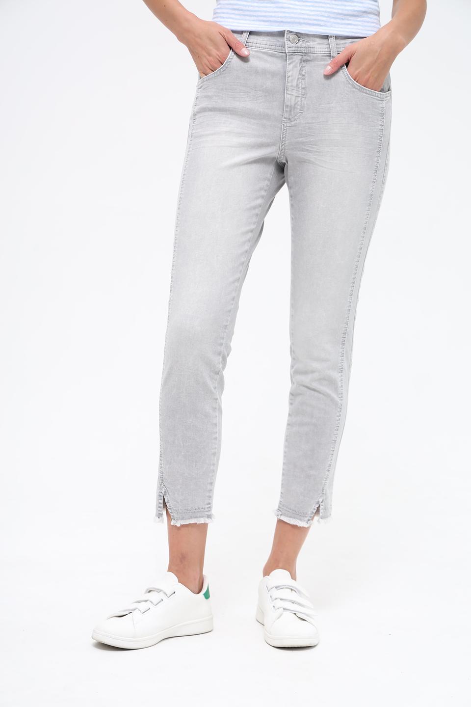 Джинсы Angels серый с необработанным краем