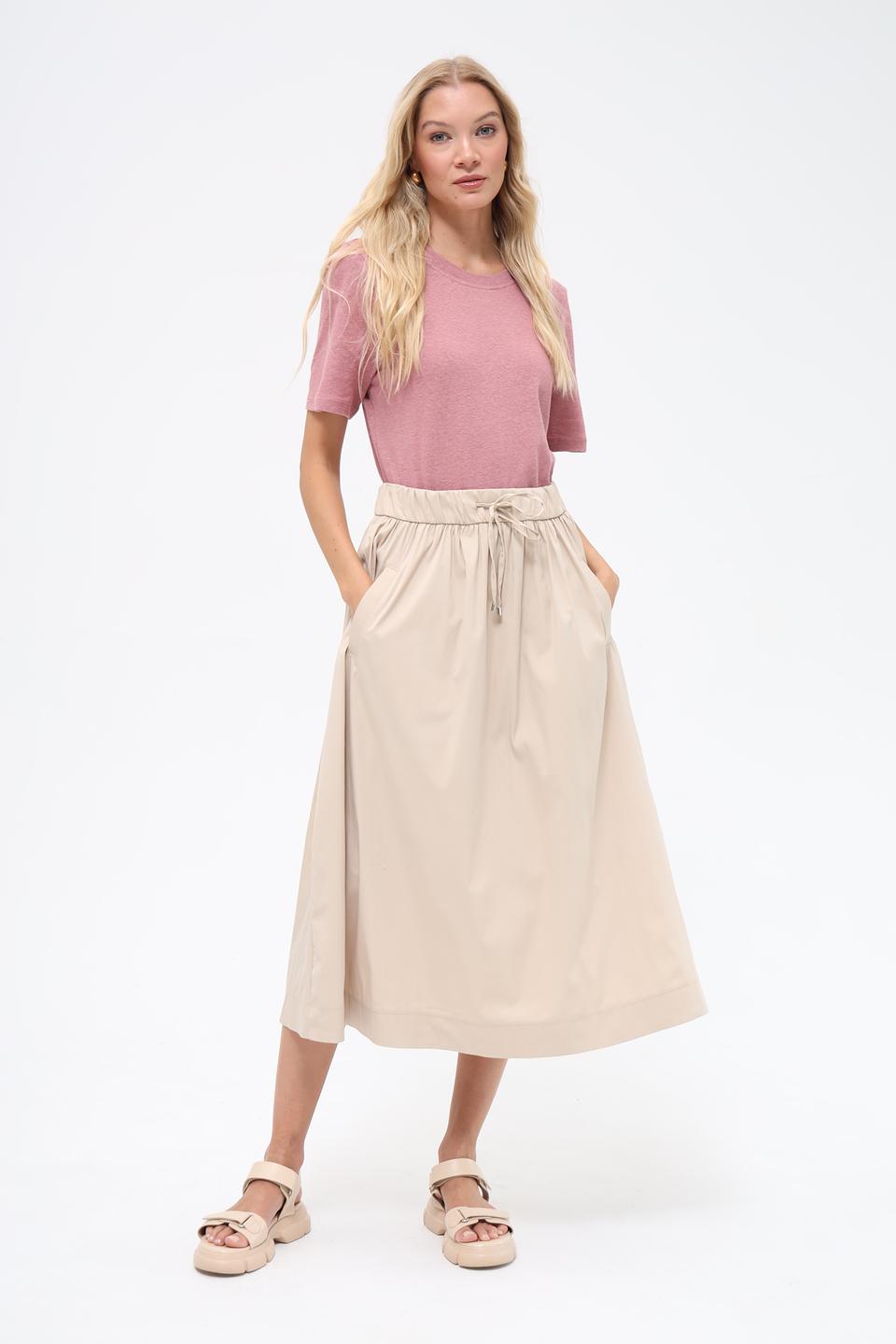Юбка Gardeur бежевая с завязками