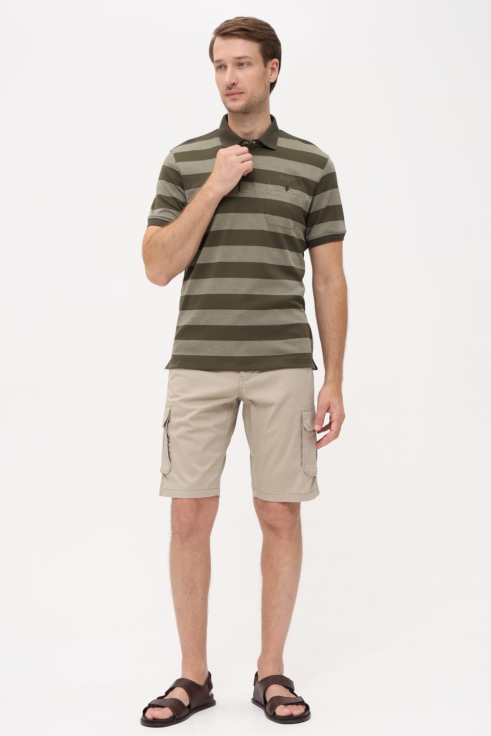 Поло Monte Carlo в полоску хаки