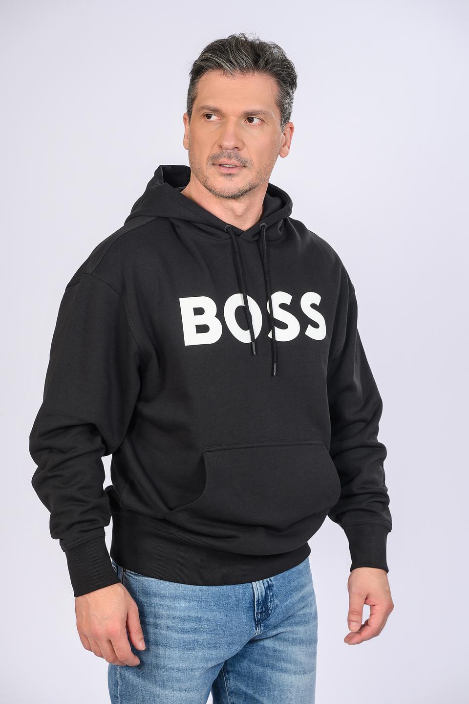 Толстовка Boss с логотипом чёрная