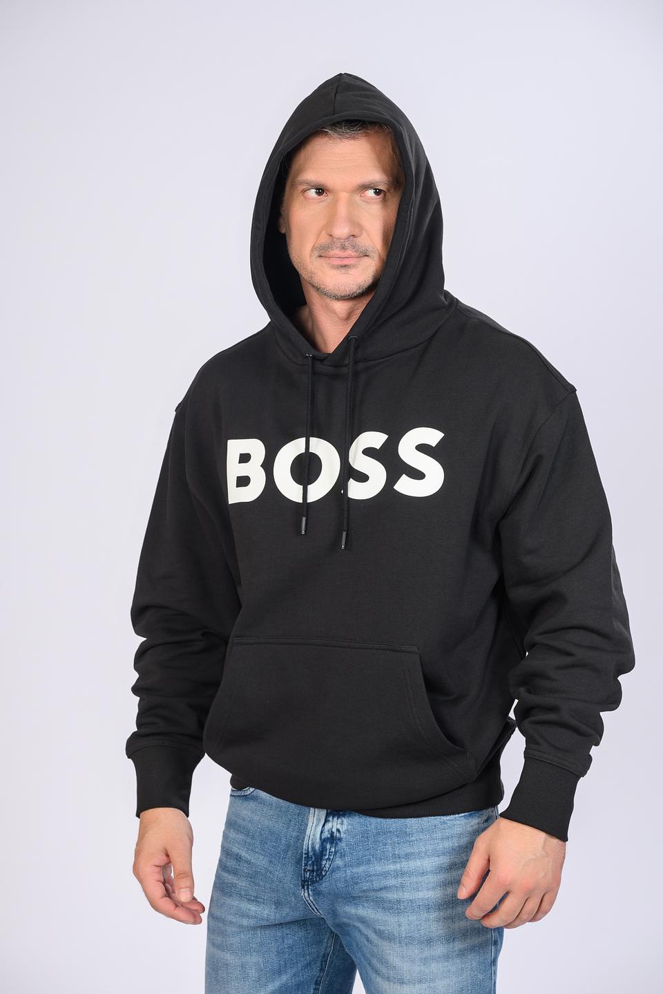 Толстовка Boss с логотипом чёрная