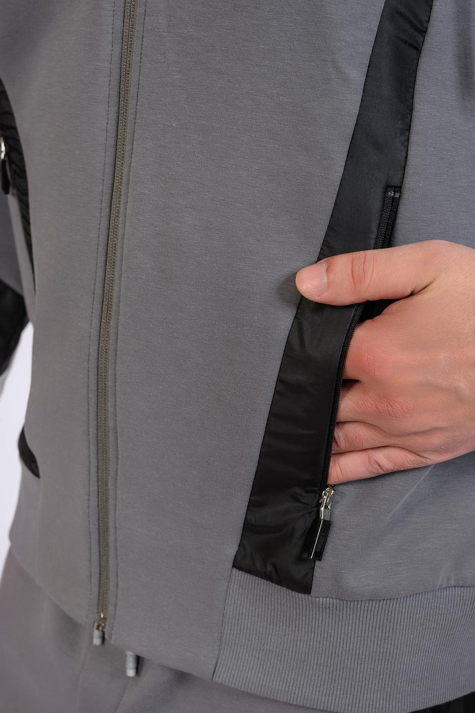 Кардиган Boss Green серый с черным