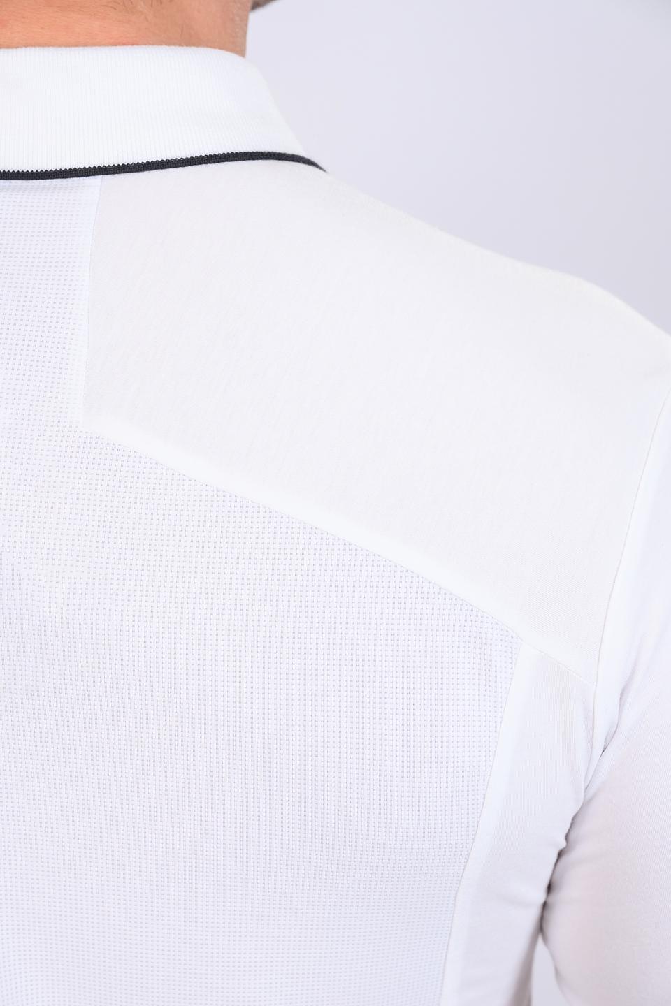 Поло Boss Green с молнией белый