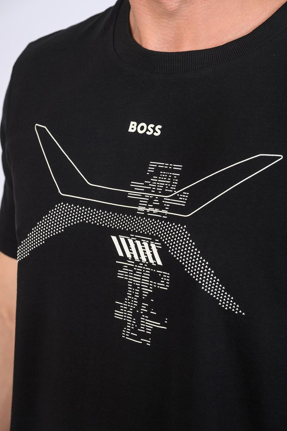 Футболка Boss Green с принтом чёрная