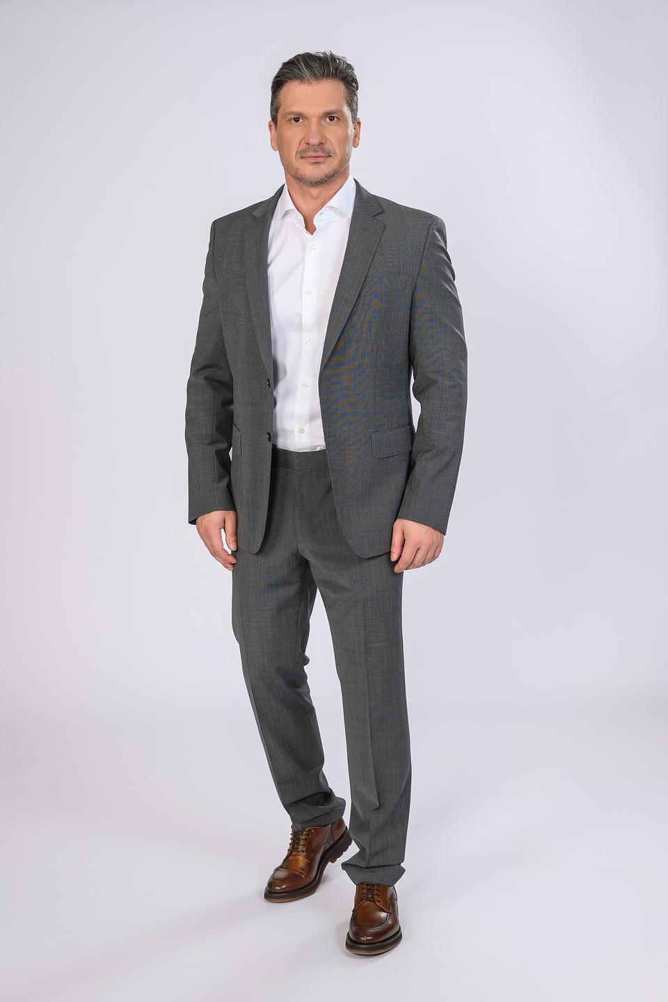 Костюм Boss Black серый клетка
