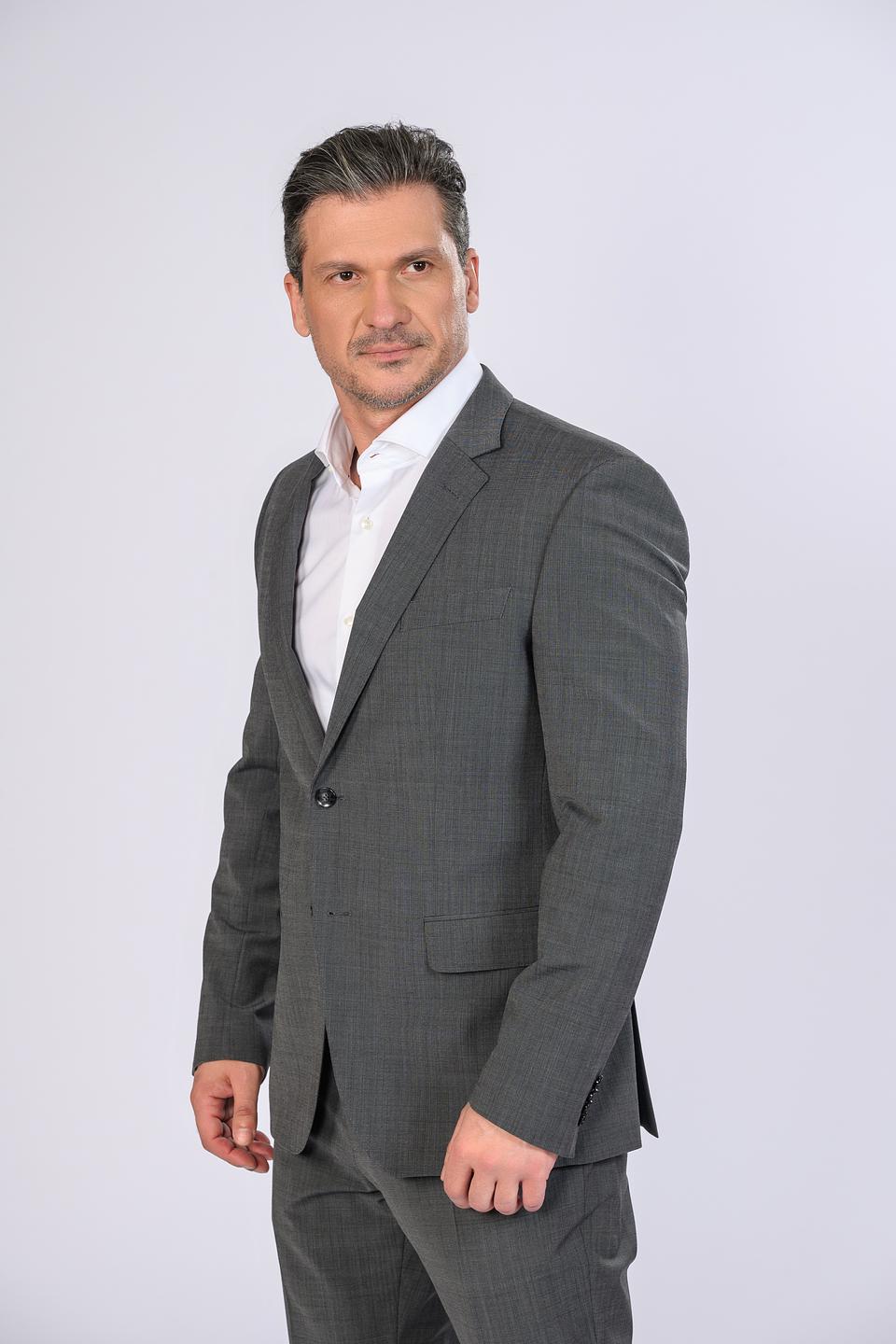 Костюм Boss Black серый клетка