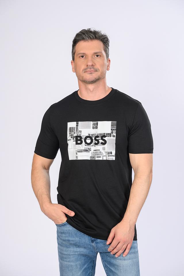 Футболка Boss Orange с логотипом чёрная