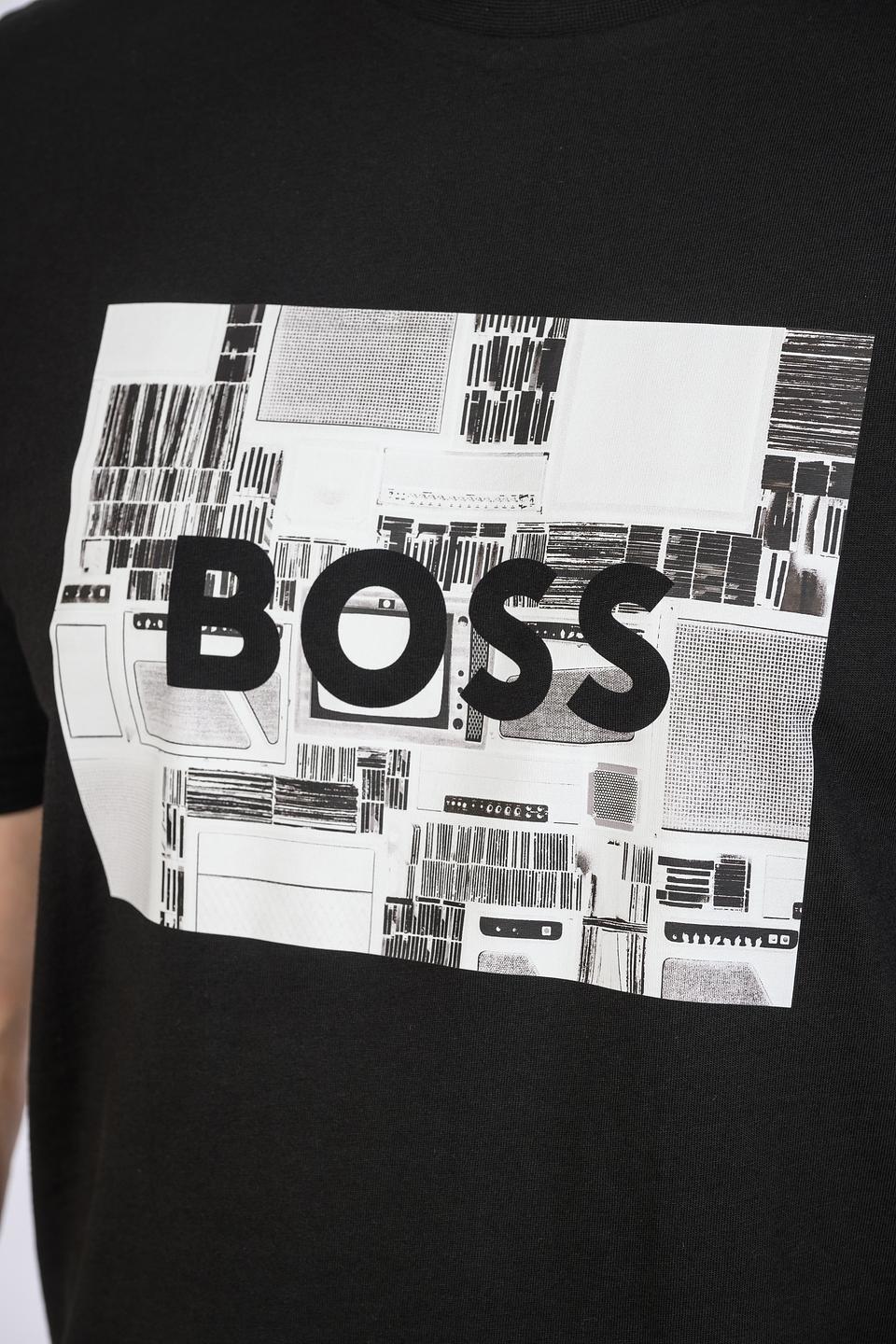 Футболка Boss Orange с логотипом чёрная