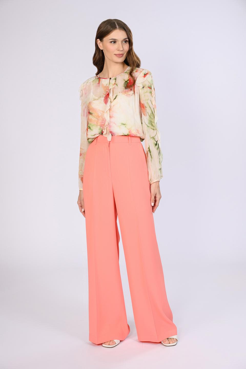 Брюки Boss Black палаццо оранжевые