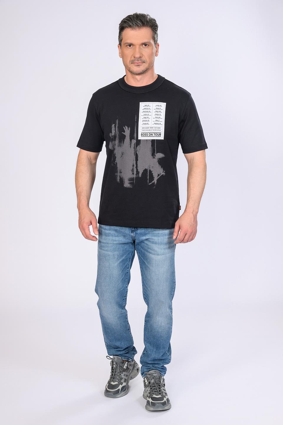 Футболка Boss Orange с принтом чёрная