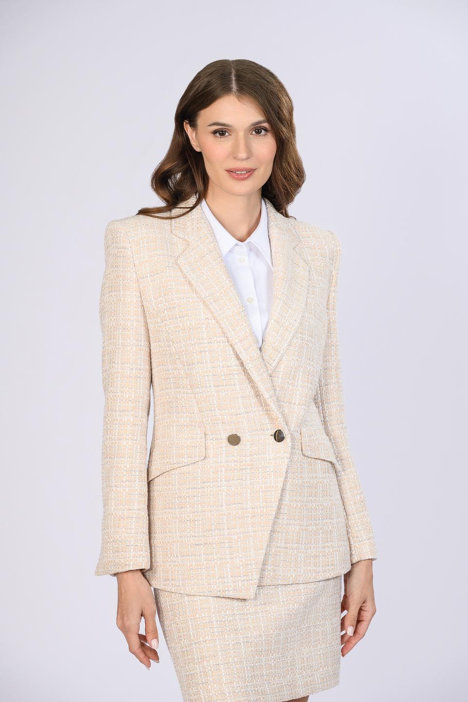 Жакет Boss Black в клетку бежевый