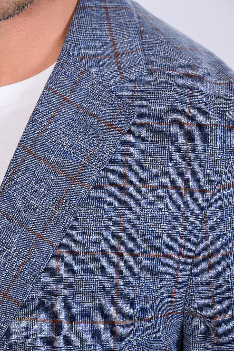 Пиджак Boss Black в клетку синий