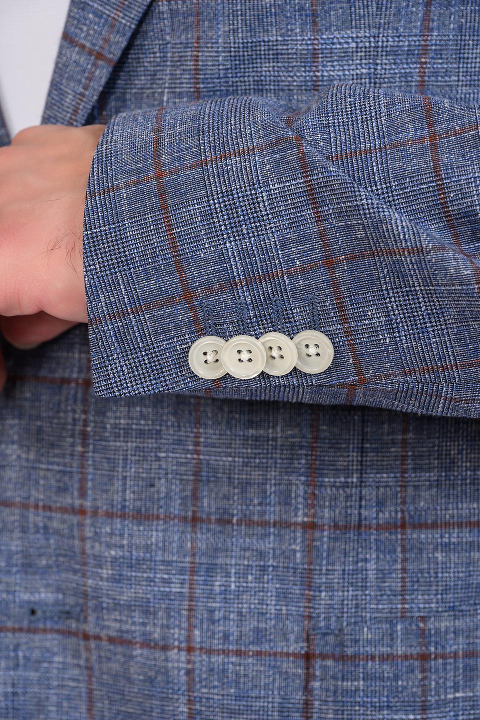 Пиджак Boss Black в клетку синий