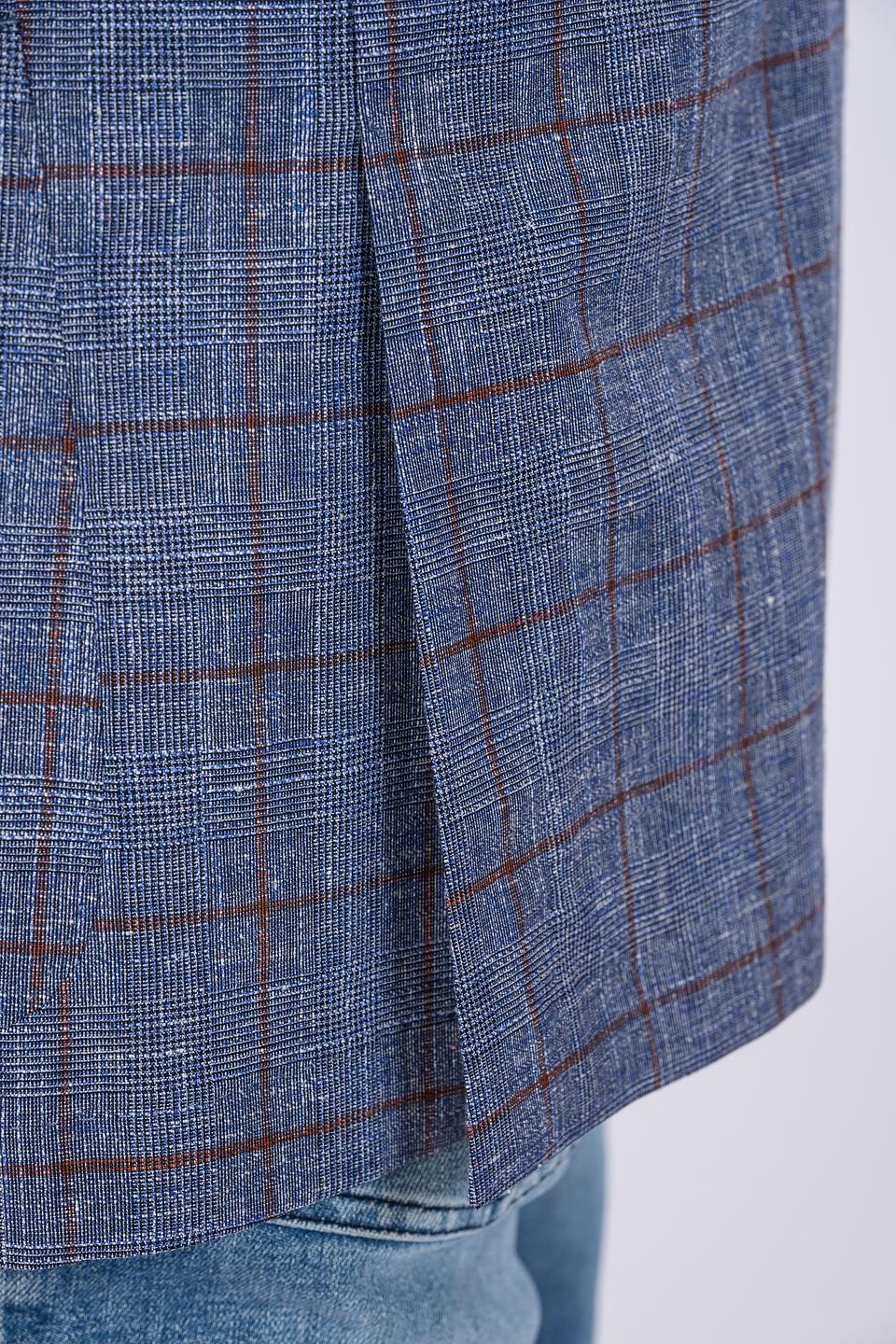 Пиджак Boss Black в клетку синий