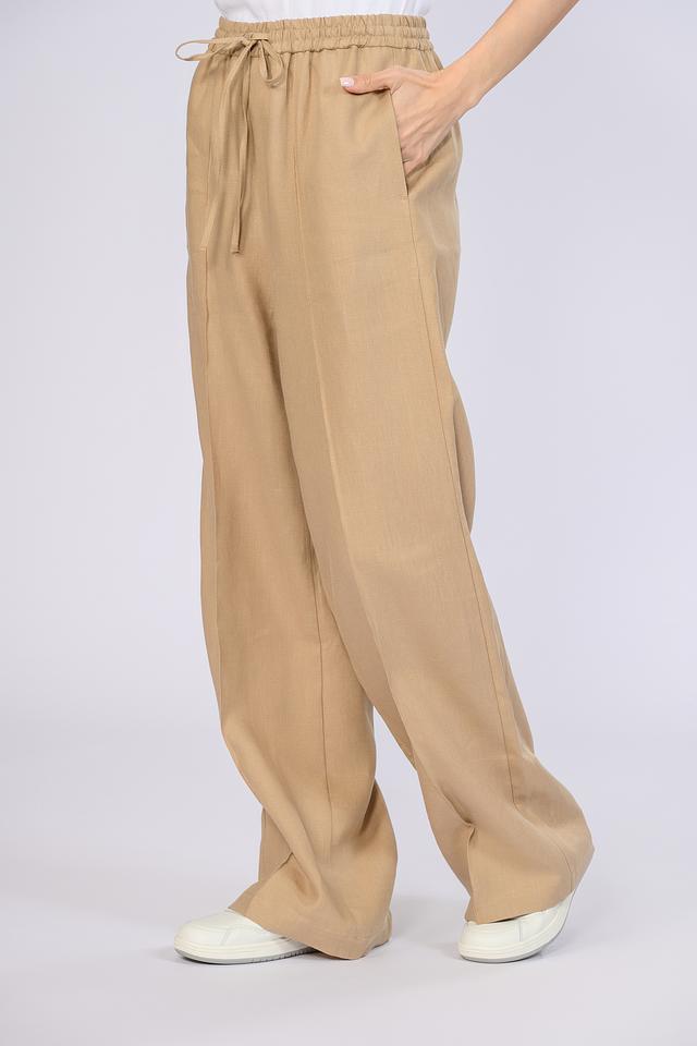 Брюки Emka лен бежевый