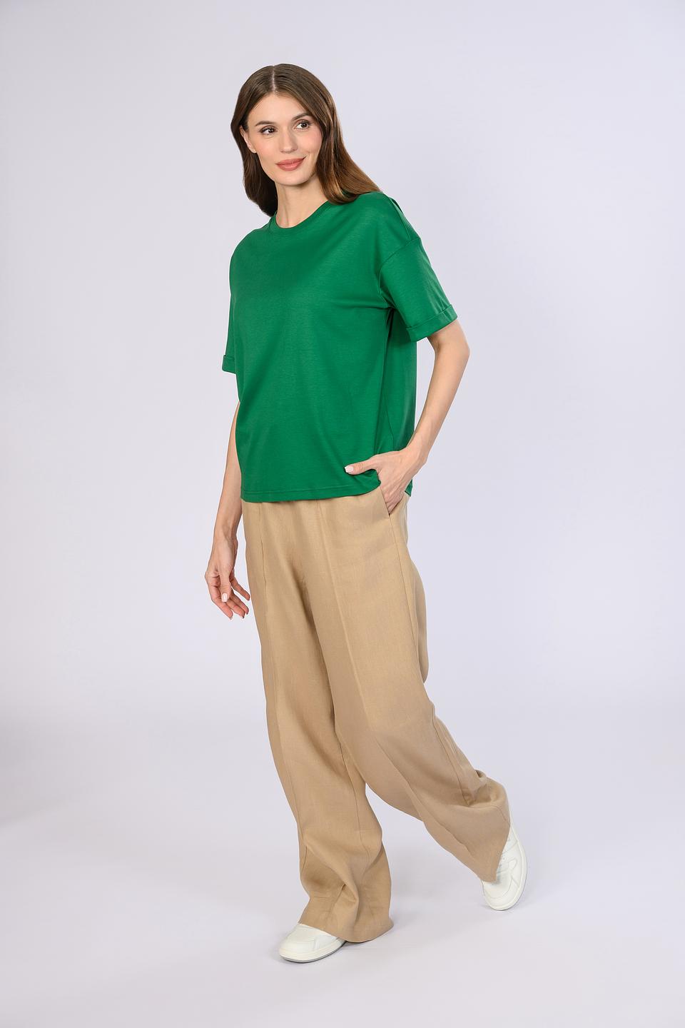 Брюки Emka лен бежевый