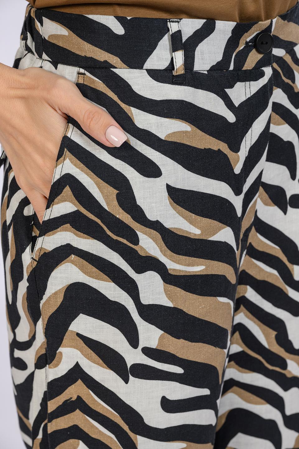 Брюки Emka принт зебра