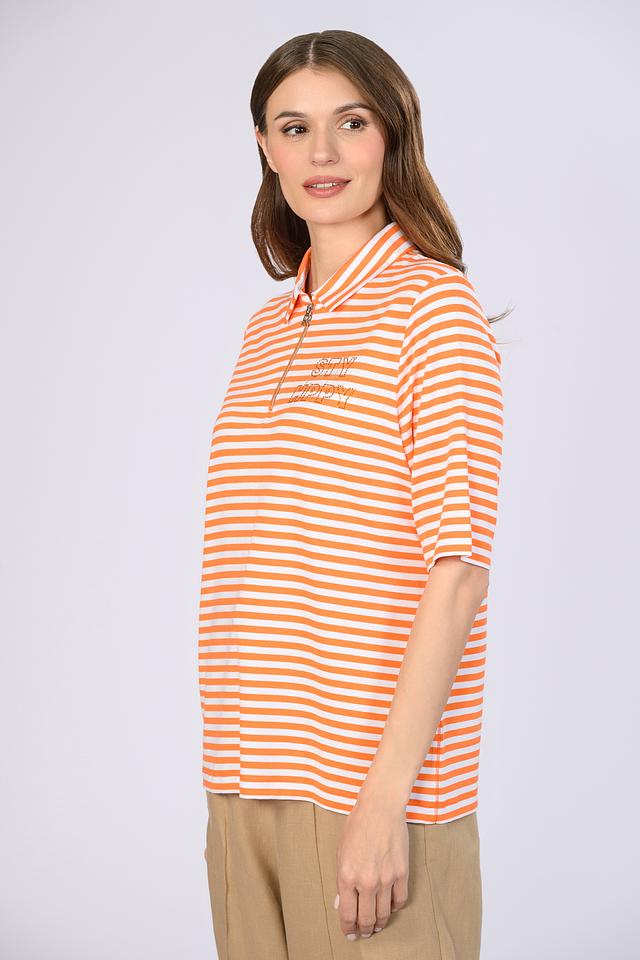 Футболка Rabe collection в полоску оранжевая