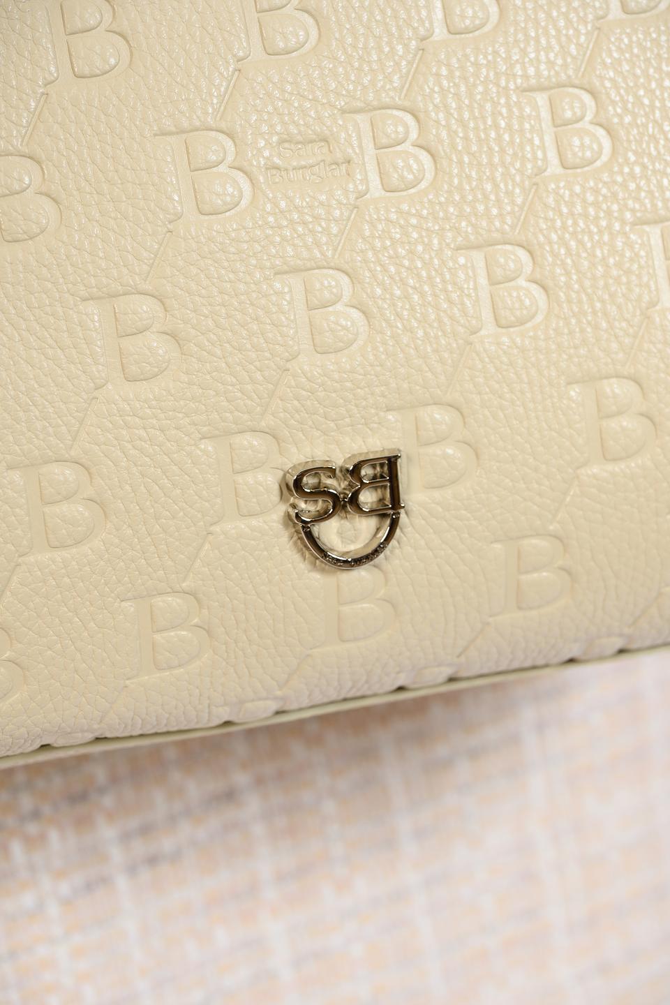 Сумка Sara Burglar с тиснением BB бежевая
