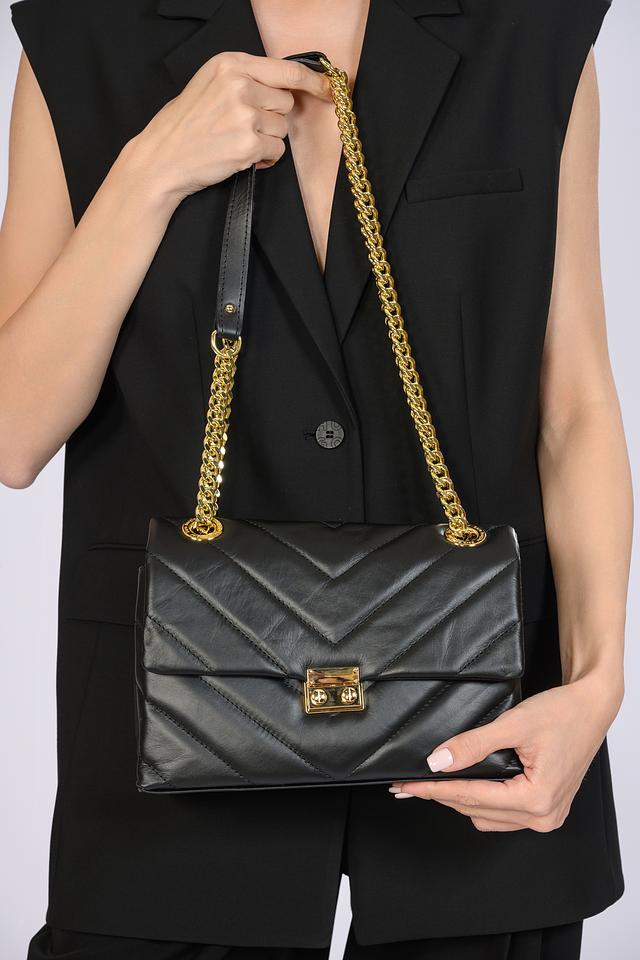 Сумка Sara Burglar стеганая чёрная