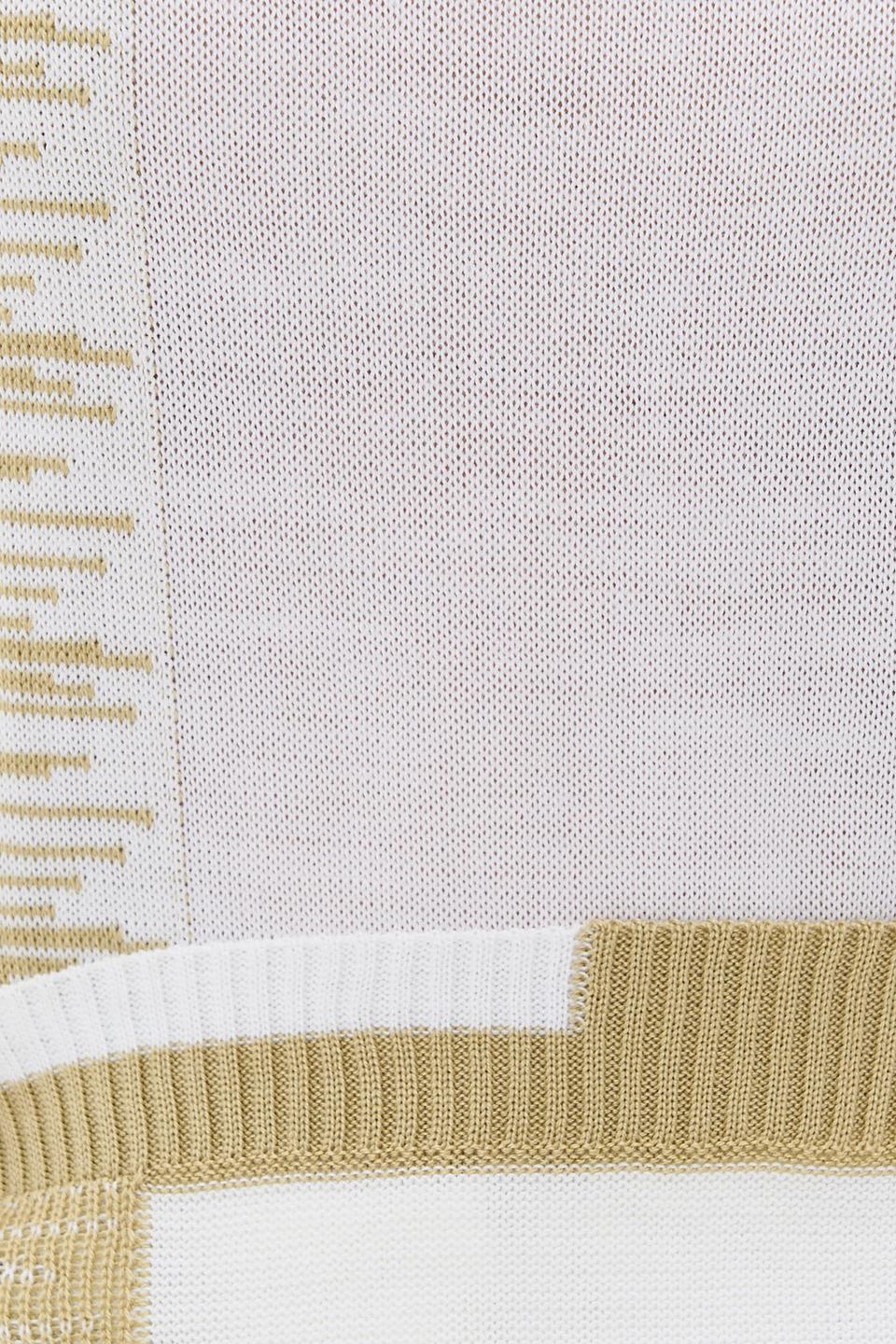 Джемпер VAY с полосками оливковый