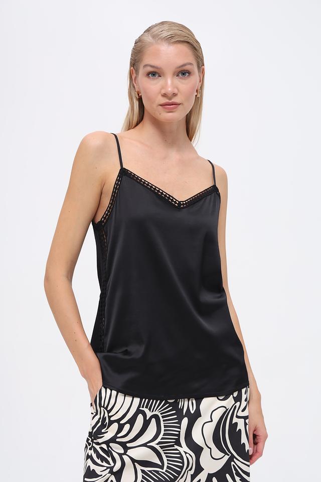 Топ Gerry Weber чёрный с кружевом