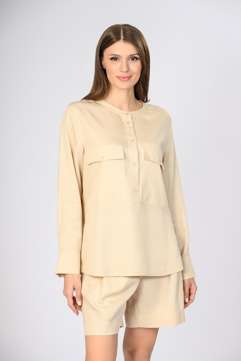 Блуза Joop! женская бежевая с карманами