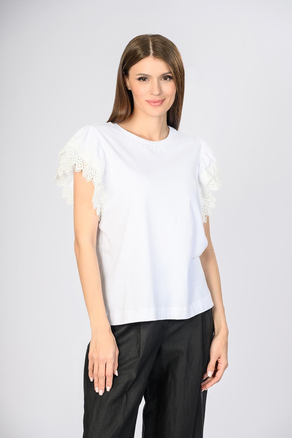 Блуза Twin Set с кружевом белый