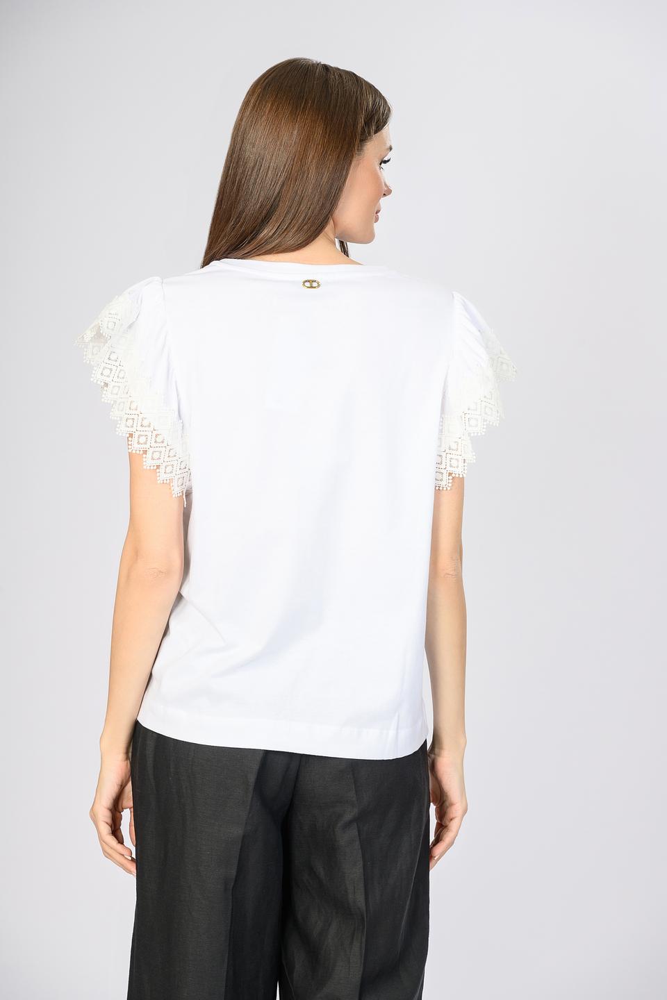 Блуза Twin Set с кружевом белый