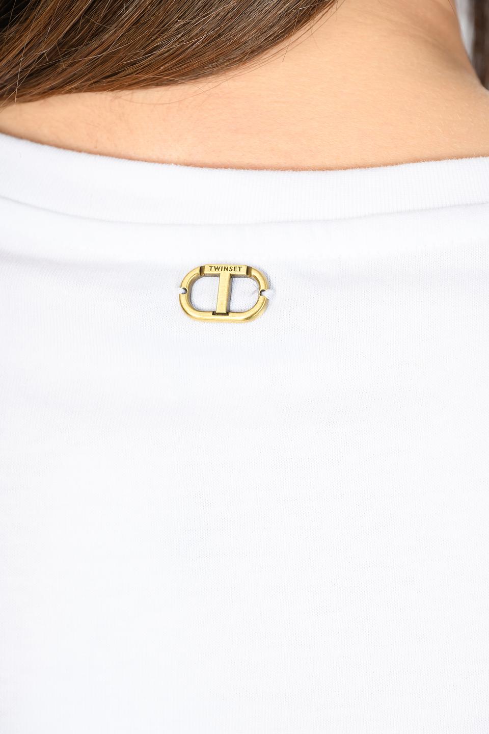 Блуза Twin Set с кружевом белый