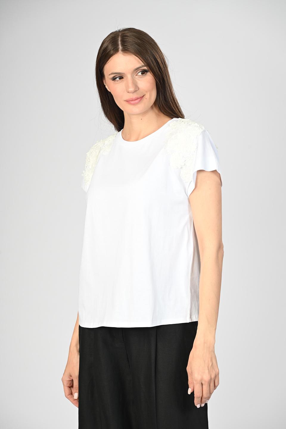 Блуза Twin Set с кружевом белый