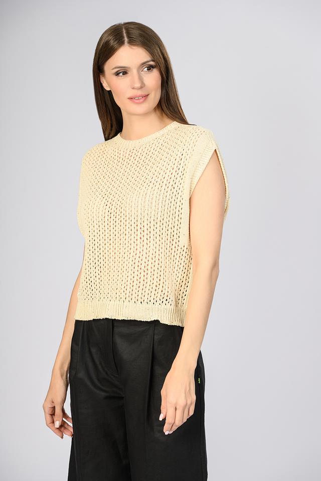 Джемпер Twin Set ажурный бежевый