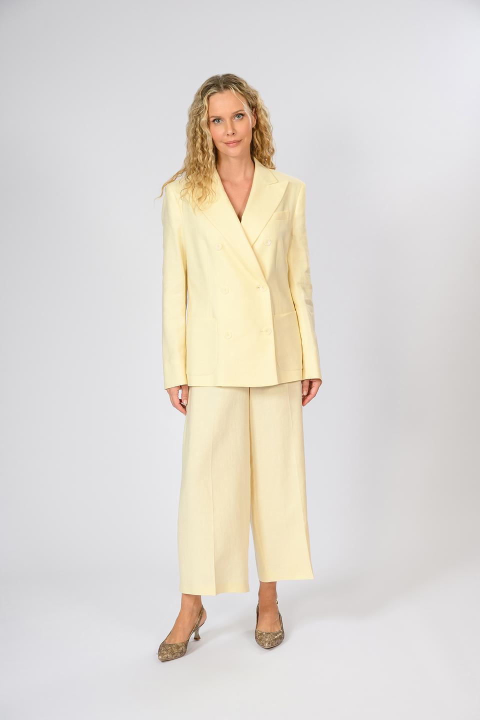 Брюки Windsor кюлоты светло-жёлтые