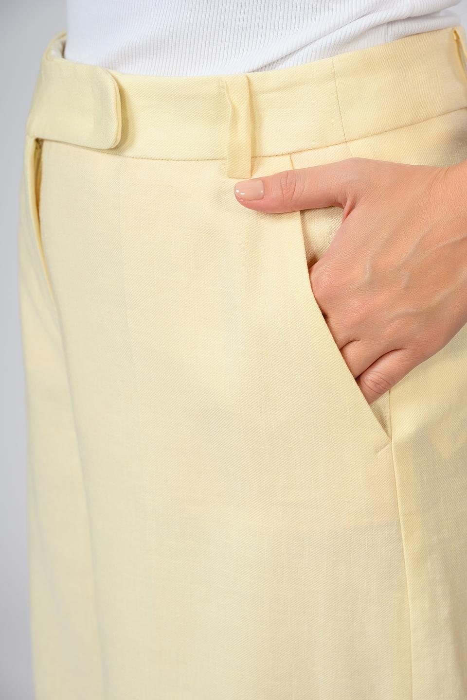 Брюки Windsor кюлоты светло-жёлтые