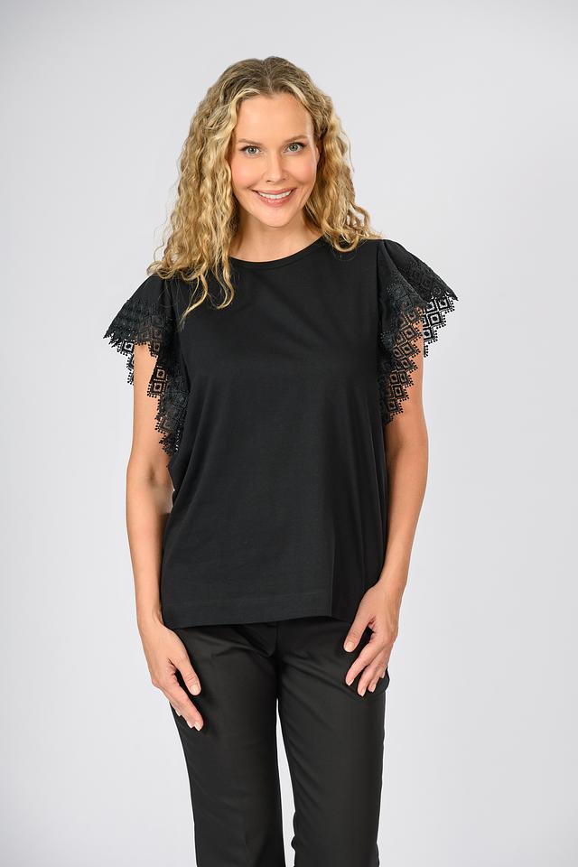 Блуза Twin Set с кружевом черный