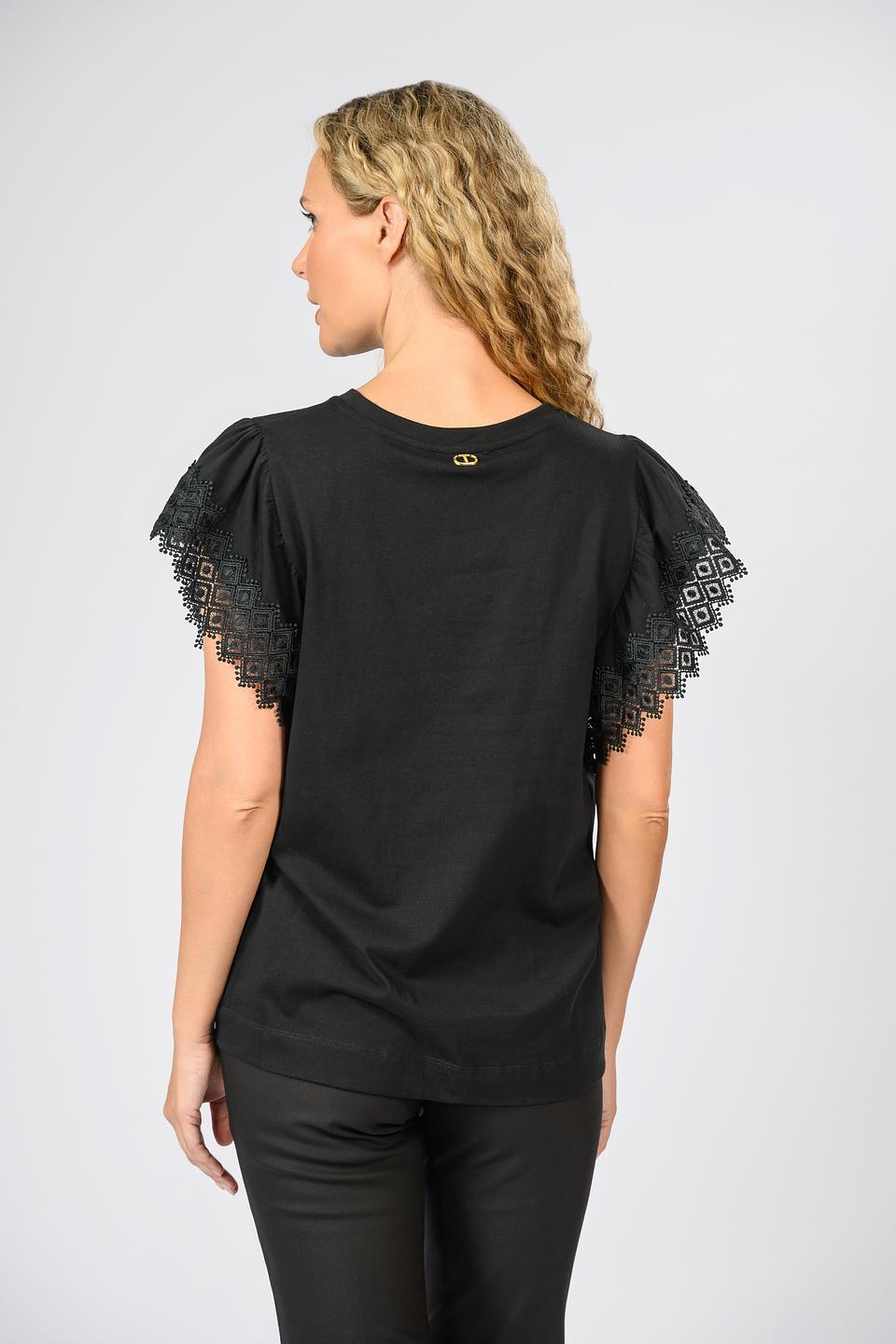 Блуза Twin Set с кружевом черный