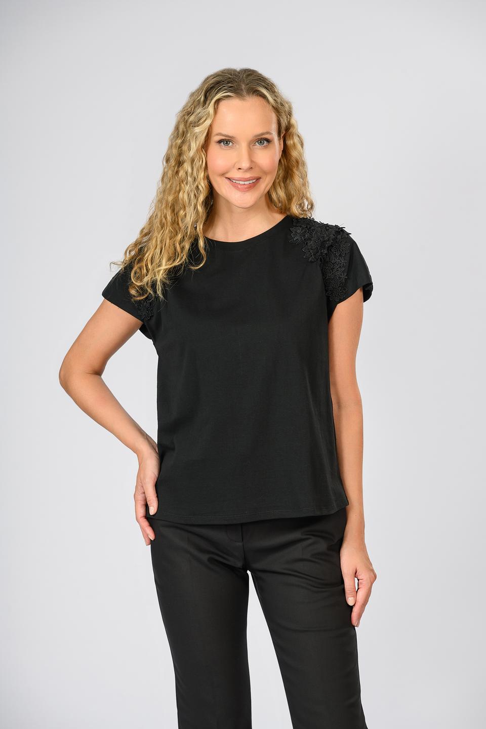 Блуза Twin Set с кружевом черный