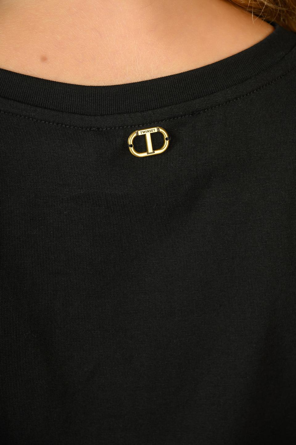 Блуза Twin Set с кружевом черный