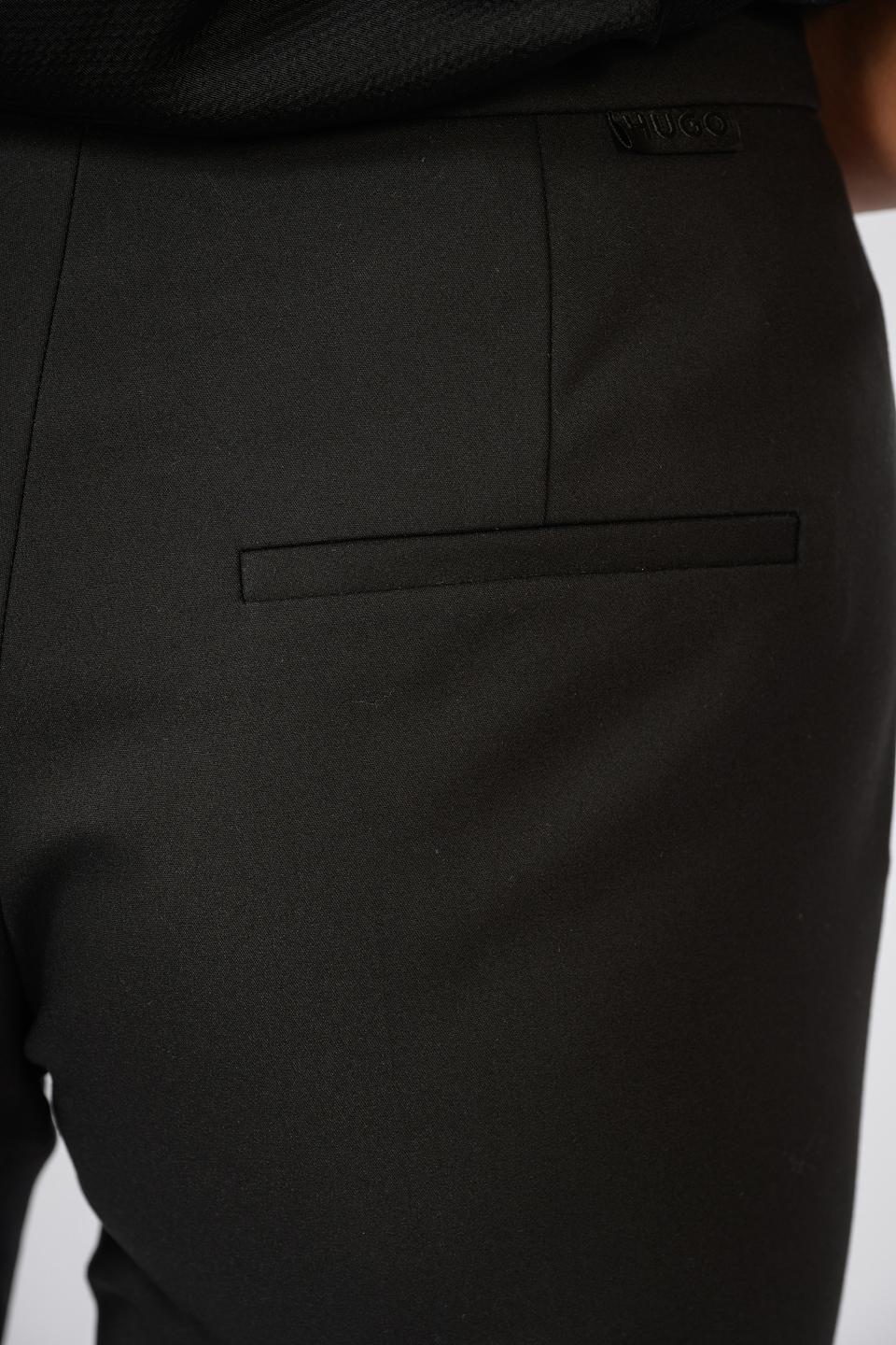 Брюки Hugo женские чёрные с разрезом