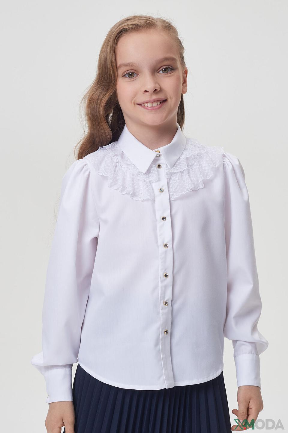 Белая блуза Choupette с кружевом для девочки