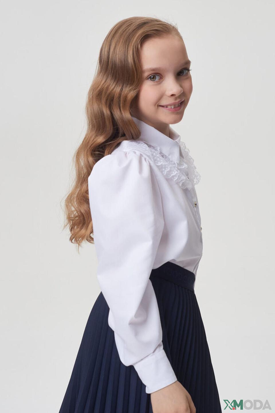 Белая блуза Choupette с кружевом для девочки