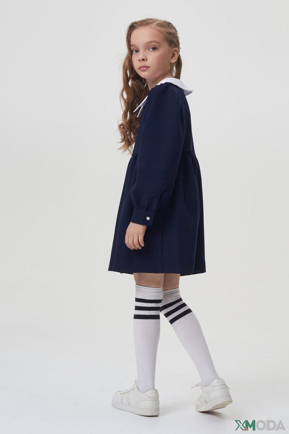 Платье Choupette дев. синее с воротничком