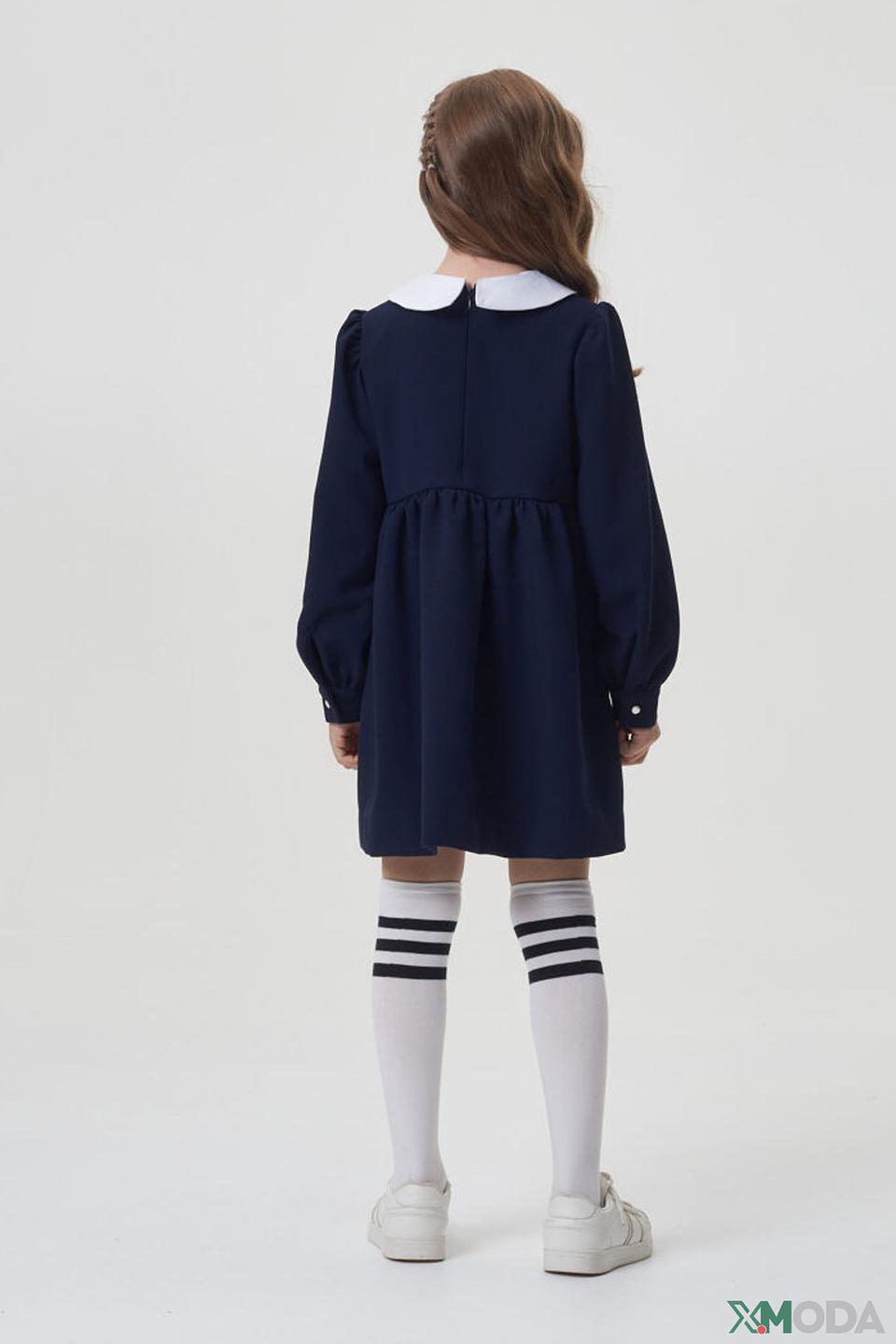 Платье Choupette дев. синее с воротничком