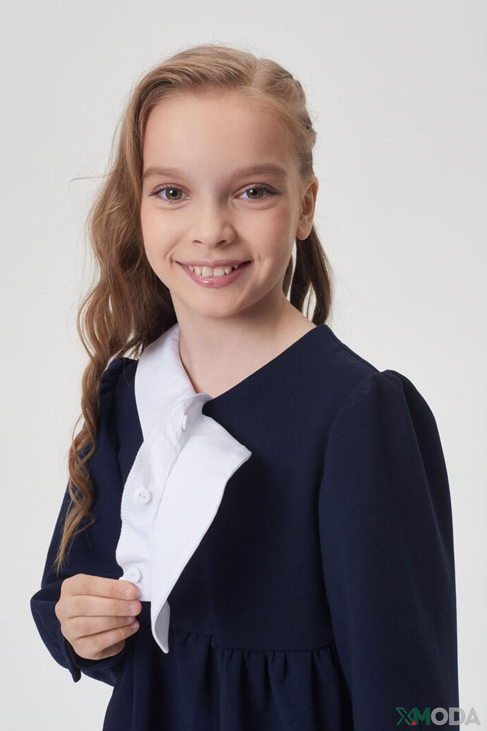 Платье Choupette дев. синее с воротничком