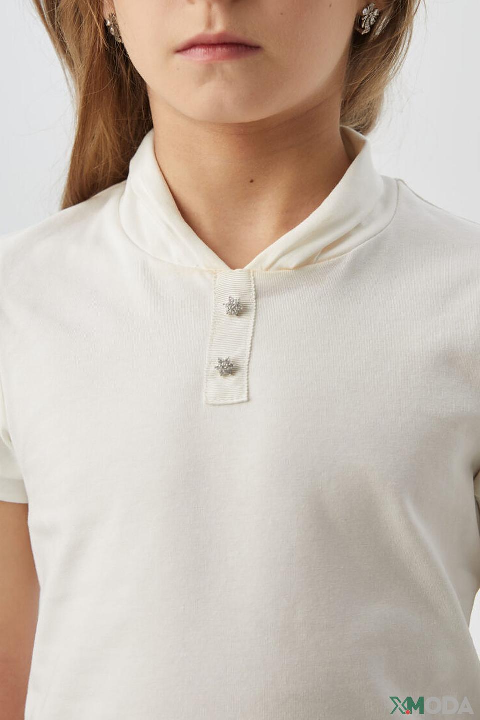 Поло Choupette с рукавами-фонариками, молочный