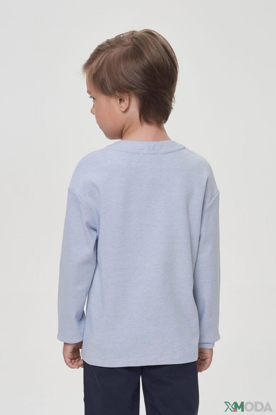 Футболка Choupette, голубая, с пуговицами, для мальчика