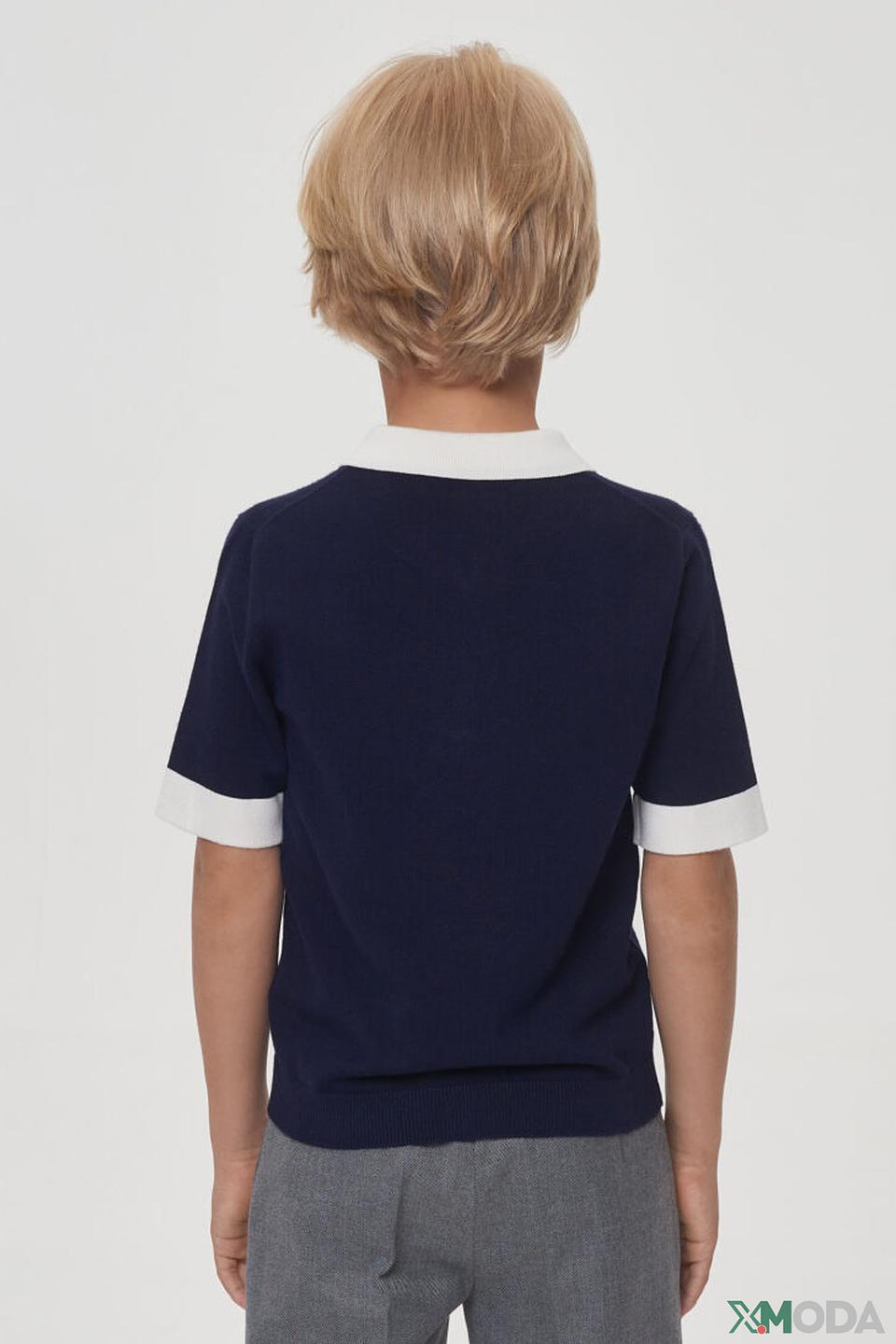 Поло Choupette для мальчика, синее с белым